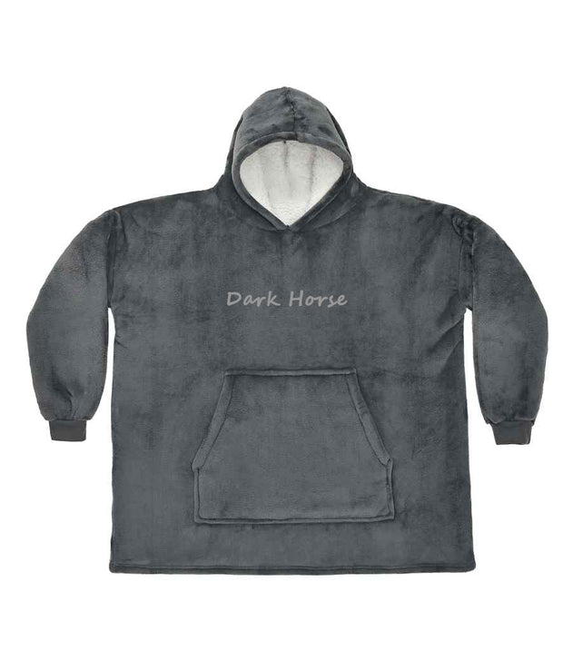 Dark Horse Super Soft Heavyweight Hooded Blanket - Charcoal