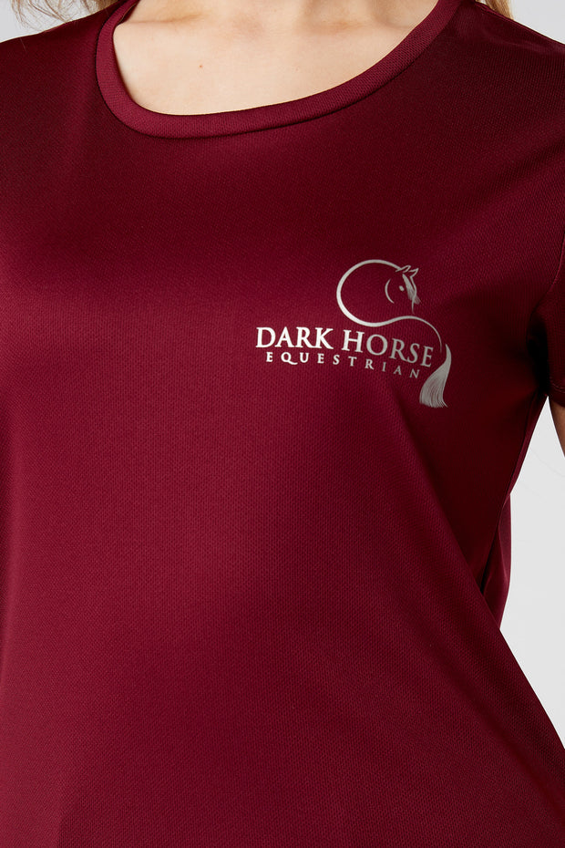 Dark Horse Logo Pro-Tech Air T- Shirt - Burgundy