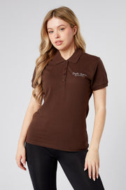 Dark Horse Ladies Cotton Polo Shirt - Chocolate