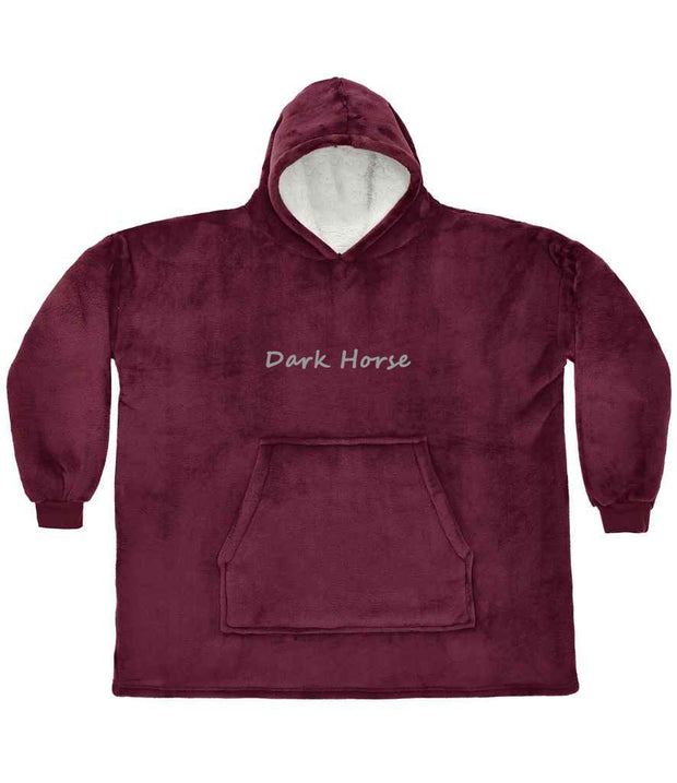 Dark Horse Super Soft Heavyweight Hooded Blanket - Wine