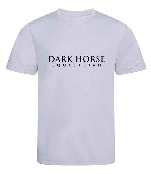 Young Rider Dark Horse TEAM Pro Tech T-shirt - Silver Grey