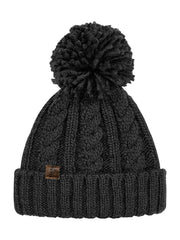 Dark Horse Equestrian Cable Knit Beanie - Black