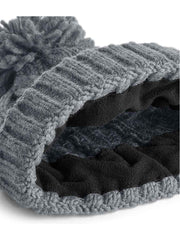 Dark Horse Equestrian Cable Knit Beanie - Grey