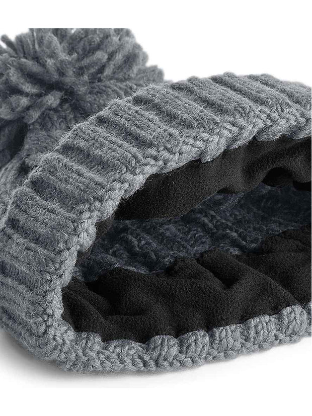 Dark Horse Equestrian Cable Knit Beanie - Grey