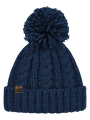 Dark Horse Equestrian Cable Knit Beanie - Navy