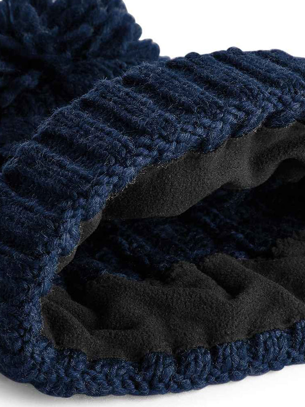 Dark Horse Equestrian Cable Knit Beanie - Navy