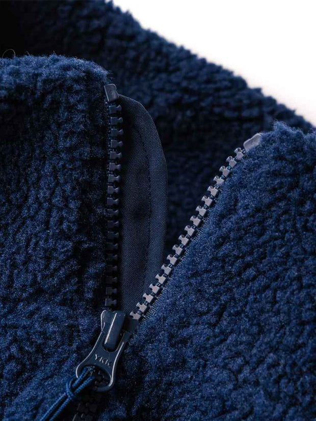 Dark Horse Deluxe Sherpa Fleece 1/4 Zip- Navy