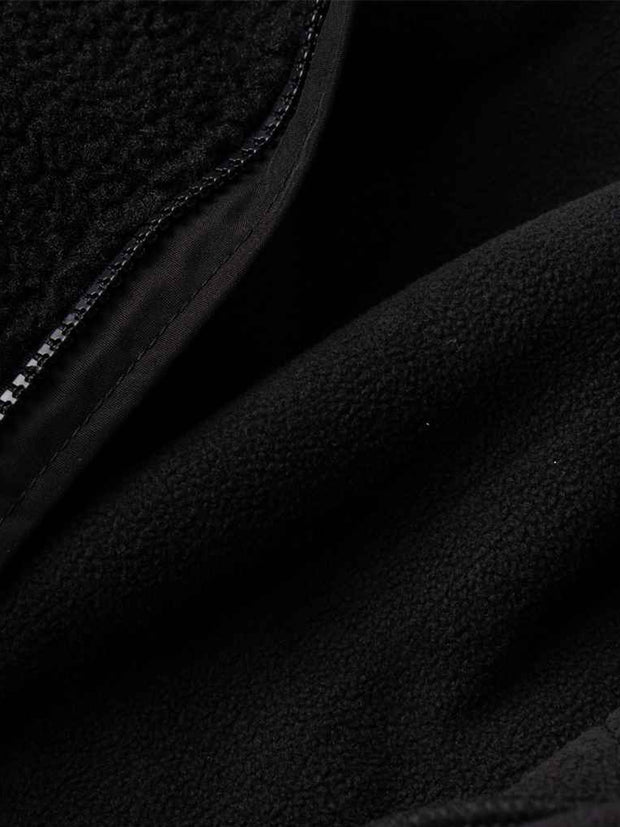 Dark Horse Deluxe Sherpa Fleece 1/4 Zip- Black