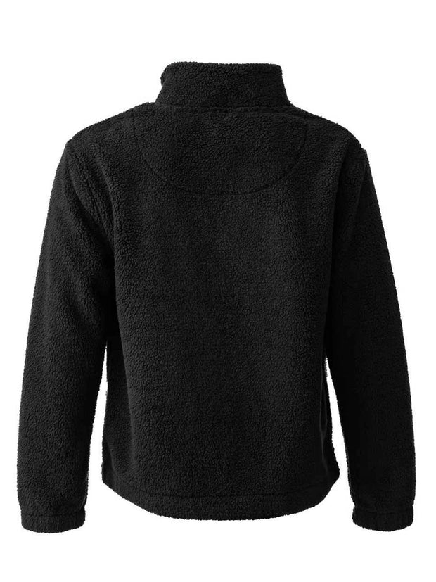 Dark Horse Deluxe Sherpa Fleece 1/4 Zip- Black