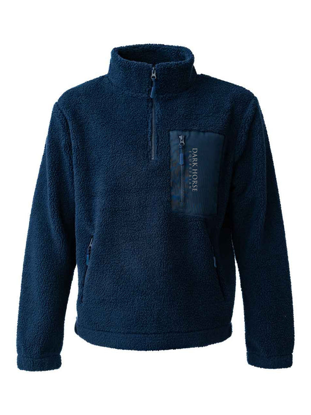 Dark Horse Deluxe Sherpa Fleece 1/4 Zip- Navy