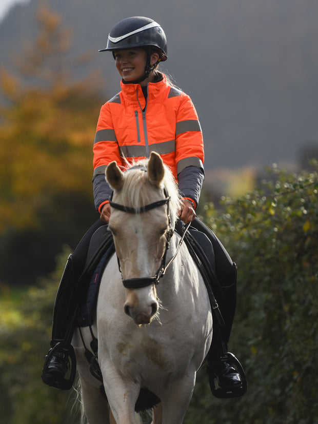 Dark Horse High Visibility Ladies Padded Jacket - Flo Orange