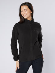 Dark Horse Zip Through Fleece Jacket - Jet Black