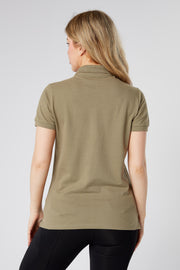 *Clearance* Non Returnable Dark Horse Ladies Cotton Polo Shirt - Light Khaki