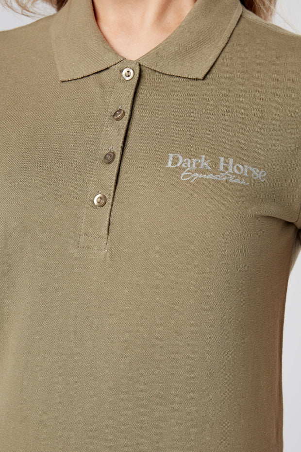 *Clearance* Non Returnable Dark Horse Ladies Cotton Polo Shirt - Light Khaki