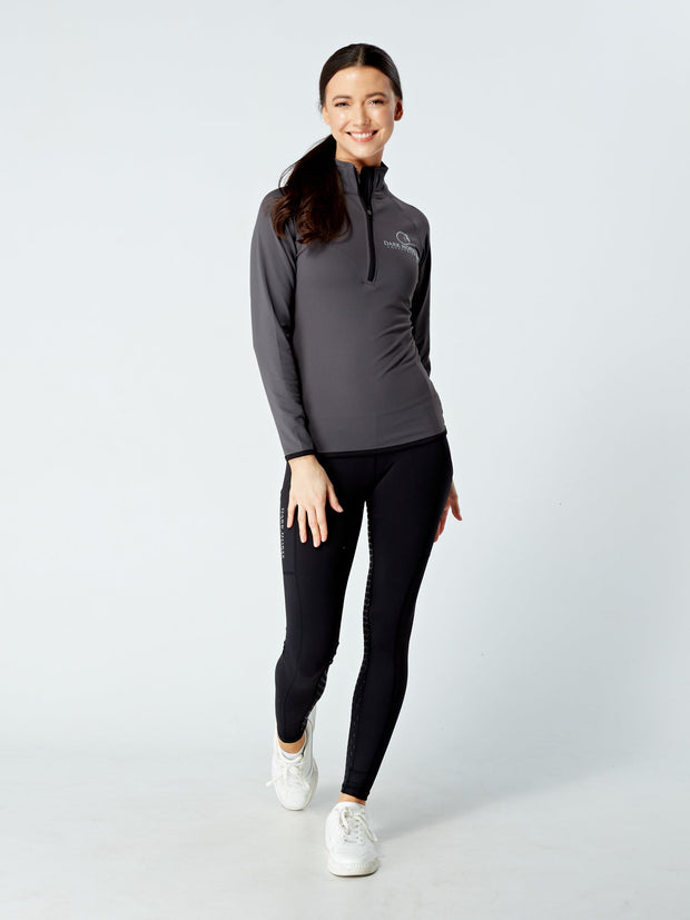 *sale* Non Returnable Dark Horse Core Breathable Performance ½ Zip Top- Charcoal