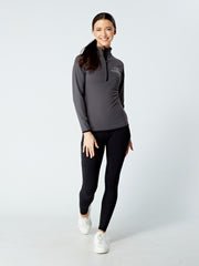 Dark Horse Core Breathable Performance ½ Zip Top- Charcoal