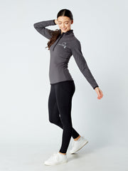 *sale* Non Returnable Dark Horse Core Breathable Performance ½ Zip Top- Charcoal