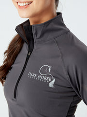 *sale* Non Returnable Dark Horse Core Breathable Performance ½ Zip Top- Charcoal