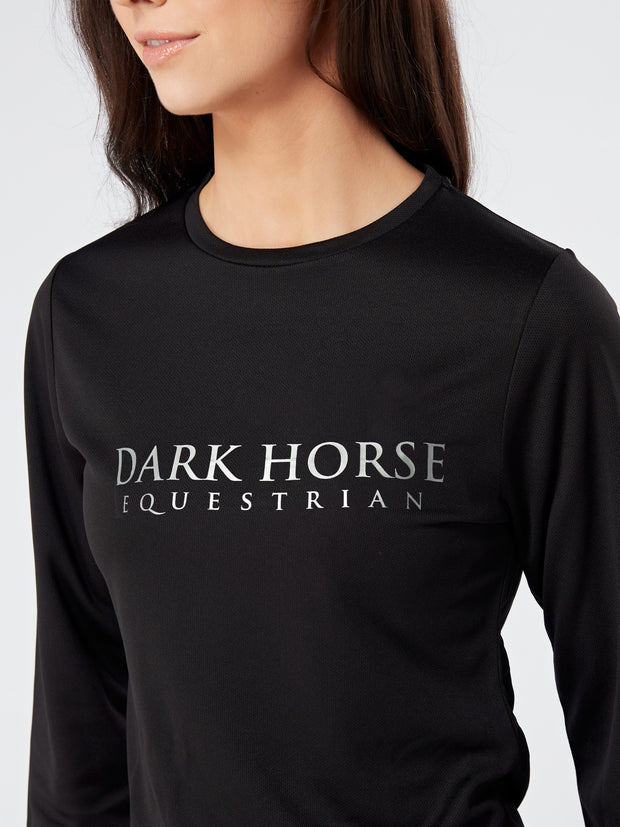 Dark Horse Team Pro- Tech Air Long Sleeve Training Top - Jet Black