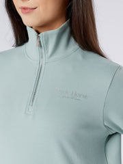 Dark Horse Ladies Signature Quarter Zip Sweatshirt - Sage