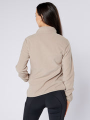 Dark Horse Zip Through Fleece Jacket - Stone