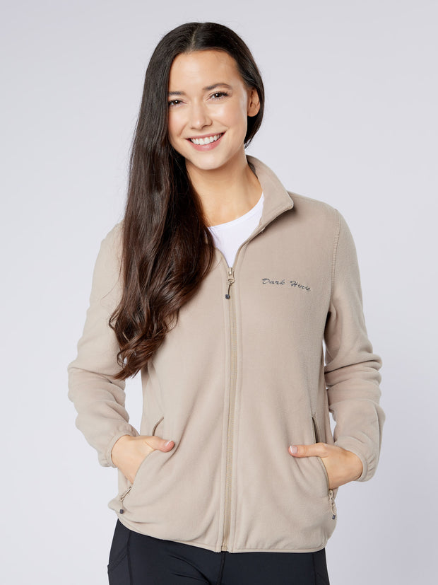 Dark Horse Zip Through Fleece Jacket - Stone