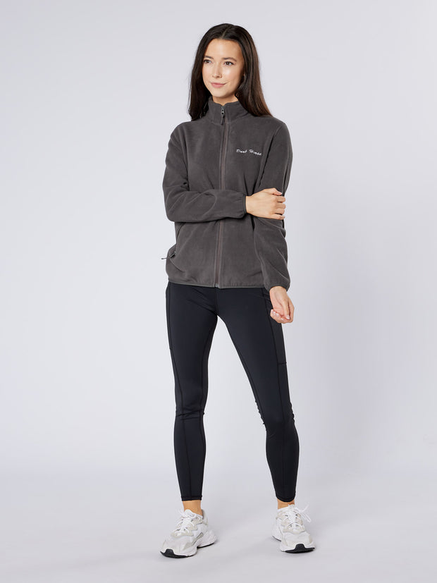 Dark Horse Zip Through Fleece Jacket - Charcoal