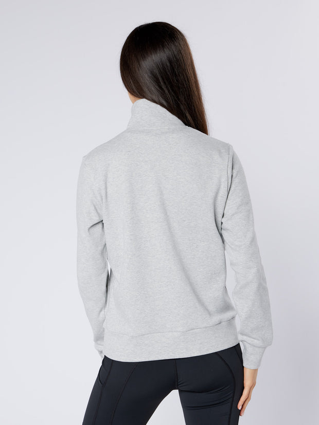 Dark Horse Ladies Signature Quarter Zip Sweatshirt - Ash