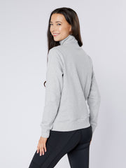 Dark Horse Ladies Signature Quarter Zip Sweatshirt - Ash