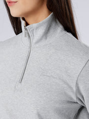 Dark Horse Ladies Signature Quarter Zip Sweatshirt - Ash