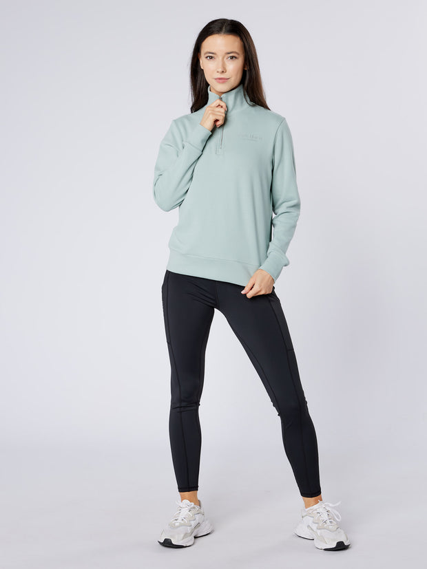 Dark Horse Ladies Signature Quarter Zip Sweatshirt - Sage