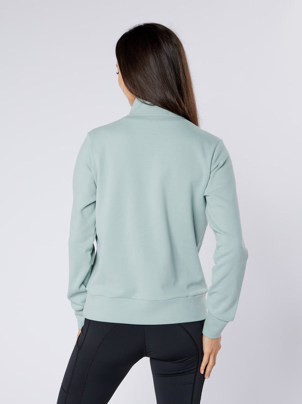 Dark Horse Ladies Signature Quarter Zip Sweatshirt - Sage