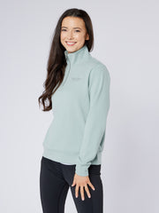 Dark Horse Ladies Signature Quarter Zip Sweatshirt - Sage