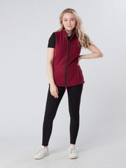 Dark Horse Fleece Gilet - Burgundy