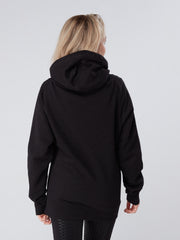 Dark Horse Team Cross Neck Hoodie - Black Smoke