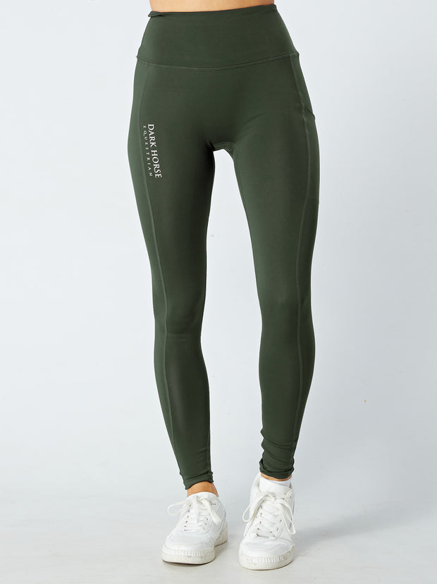 *Sale* Non Returnable Dark Horse Essential Riding Tights - Olive