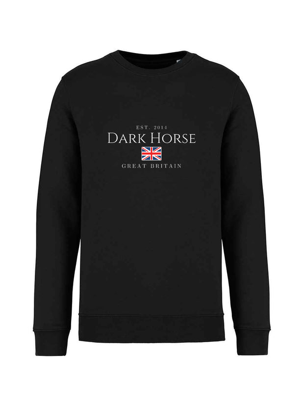 Dark Horse Deluxe Heavyweight GB Flag Sweatshirt - Jet Black