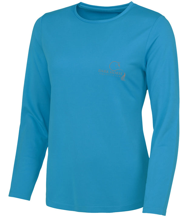 *Sample* Non returnable Dark Horse Long Sleeve Training Top - Aqua