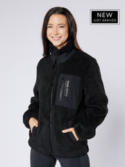 Dark Horse Deluxe Sherpa Fleece Jacket - Black