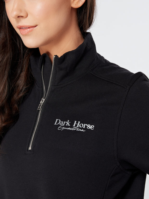 Dark Horse Deluxe Quarter Zip Sweatshirt - Onyx