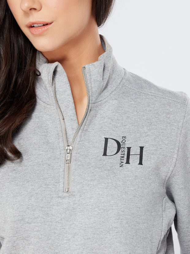 Dark Horse Deluxe Quarter Zip Sweatshirt - Heather Grey