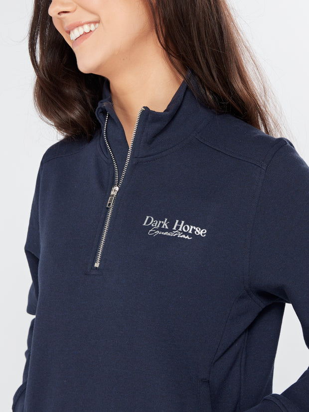 Dark Horse Deluxe Quarter Zip Sweatshirt - True Navy