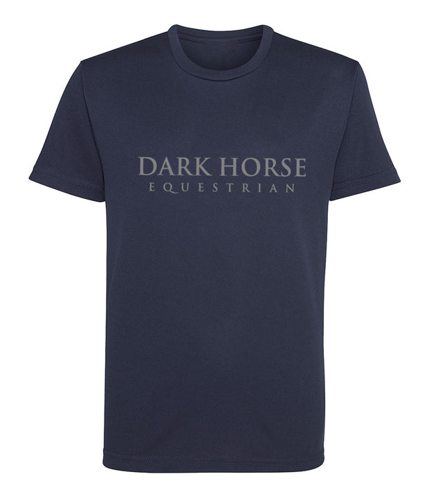 Young Rider Dark Horse TEAM Pro Tech T-shirt - French Navy