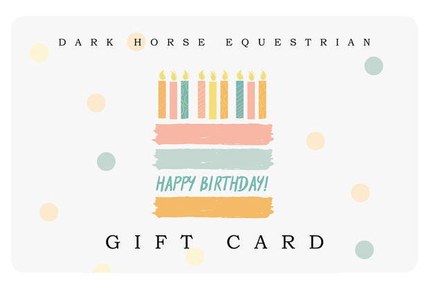 Dark Horse Equestrian Gift Card - Happy Birthday