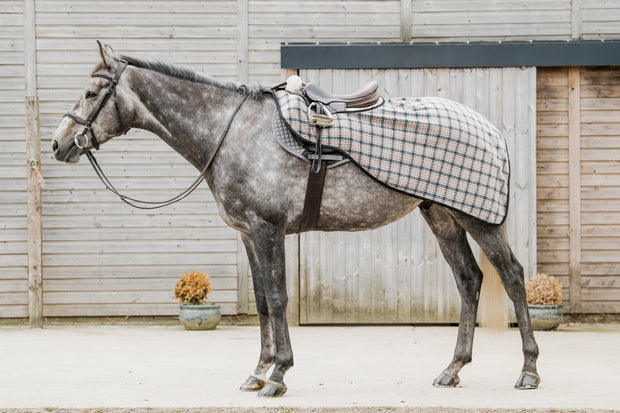Dark Horse Classic Tartan Fleece Exercise Sheet - Beige
